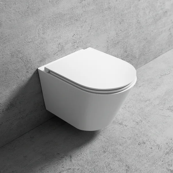 Urban Chic UC18 - 52 cm Hængetoilet, Rimless + EasyClean, Mathvid