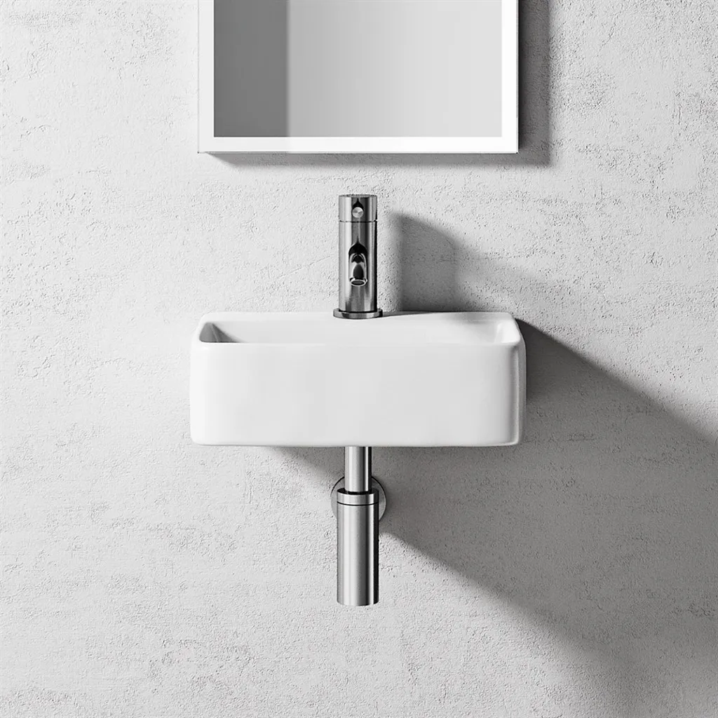 Lissoni S4030 - 40x30 cm, Hvid porcelænsvask