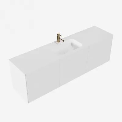 Pulcher Mood 180 Soft - Badmøbel 180x46 cm, Mathvid m/ SolidTec® vask